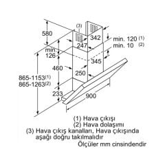 Siemens LC96KA540 Duvar Tipi Davlumbaz 90cm