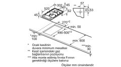 Siemens ER3A6BB70 iQ700 Gazlı Domino Ocak Siyah-Seramik