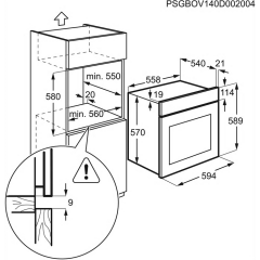 Electrolux EZF5C50V SurroundCook Ankastre Fırın (Beyaz)