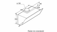 Siemens LC95KA270T iQ300 Duvar Tipi Davlumbaz Beyaz