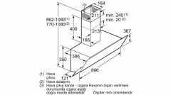 Siemens LC95KA270T iQ300 Duvar Tipi Davlumbaz Beyaz