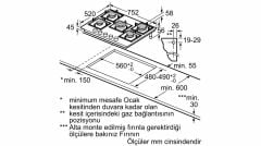 Siemens EP7A6QB20 iQ500 Ankastre Gazlı Ocak