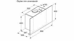 Siemens LC95FCJ20T iQ300 Duvar Tipi Davlumbaz