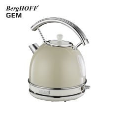 BergHOFF 7950022 GEM RETRO 1.7 Litre Vanilya krem Rengi Yuvarlak Su Isıtıcısı