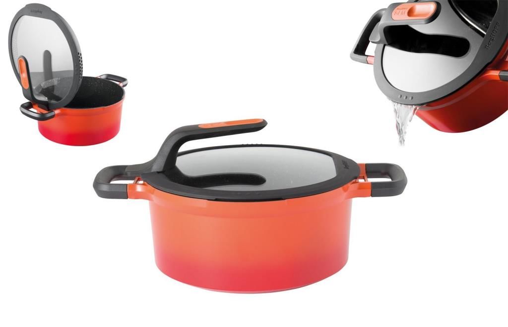 BergHOFF 8501035 Gem Stay Cool Soft Orange Tencere 24 Cm