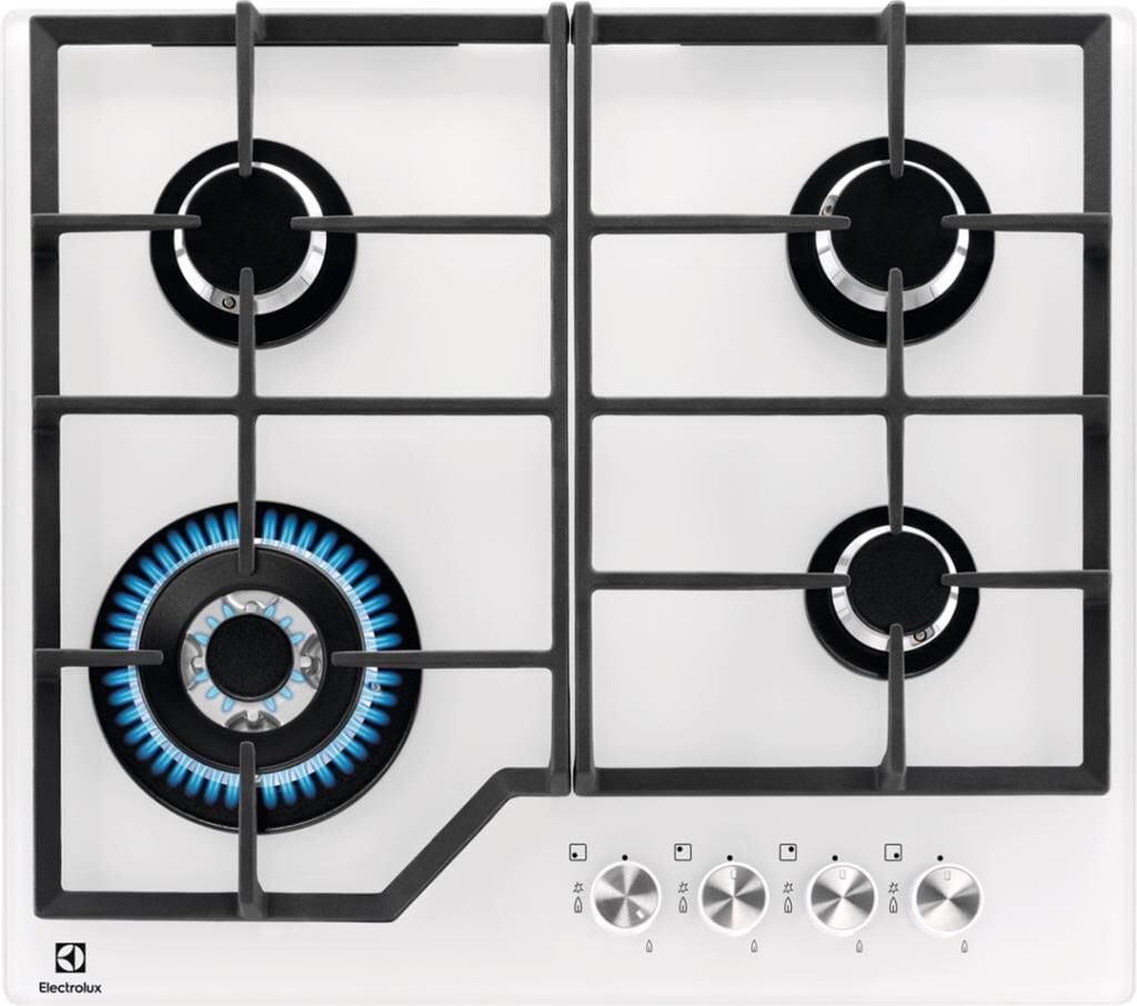 Electrolux KGG64362W Beyaz Cam Yüzeyli Ankastre Gazlı Ocak