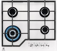 Electrolux KGG64362W Beyaz Cam Yüzeyli Ankastre Gazlı Ocak