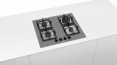 Siemens EP6A8HB20 Ankastre 4 Gözü Gazlı Ocak Sert Cam Titanium Gri