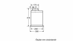 Siemens LB57574 iQ500 Gömme Aspiratör Paslanmaz Çelik