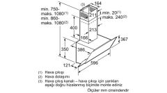 Siemens LC65KAJ00T Duvar Tipi Davlumbaz Antrasit Gri 60 cm