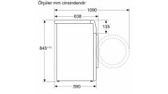 Siemens WG54B2AXTR Çamaşır Makinesi 10 kg 1400 dev./dak. Gümüş