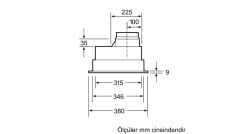 Siemens LB55565 Gömme Aspiratör Gümüş Metalik 53 cm