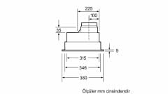 Siemens LB55565 Gömme Aspiratör Gümüş Metalik 53 cm