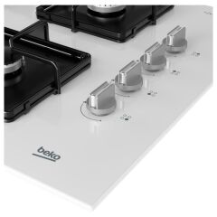 Beko BOCD K 6510 EWB Ankastre Gazlı Cam Tablalı Ocak Beyaz