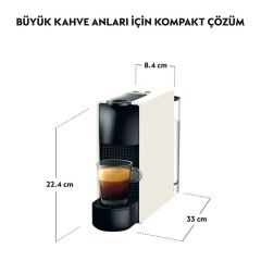 Nespresso C30 Essenza Mini Kapsüllü Kahve Makinesi Beyaz