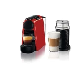 Nespresso D35 Essenza Mini Kapsüllü Kahve Makinesi ve Süt Köpürtücü Aksesuar Kırmızı