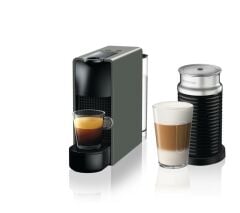 Nespresso C35 Essenza Mini Kapsüllü Kahve Makinesi ve Süt Köpürtücü Aksesuar Gri