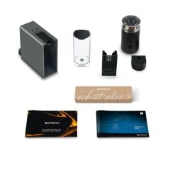 Nespresso C35 Essenza Mini Kapsüllü Kahve Makinesi ve Süt Köpürtücü Aksesuar Gri