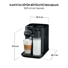 Nespresso F541 Gran Lattissima Süt Çözümlü Kapsüllü Kahve Makinesi Siyah