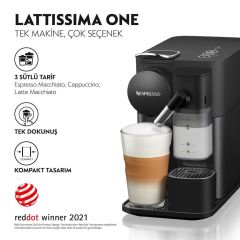 Nespresso F121 Latissima One Süt Çözümlü Kapsüllü Kahve Makinesi Siyah