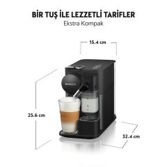 Nespresso F121 Latissima One Süt Çözümlü Kapsüllü Kahve Makinesi Siyah