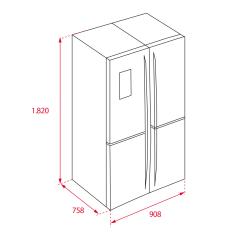 Teka NFE4 900 X 4 Kapılı Solo Buzdolabı