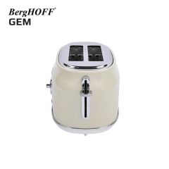 BergHOFF 7950042 GEM RETRO Krem Rengi İki Dilim Ekmek Kızartma Makinesi