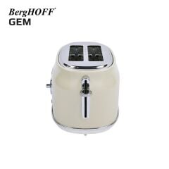 BergHOFF 7950042 GEM RETRO Krem Rengi İki Dilim Ekmek Kızartma Makinesi