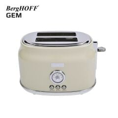 BergHOFF 7950042 GEM RETRO Krem Rengi İki Dilim Ekmek Kızartma Makinesi
