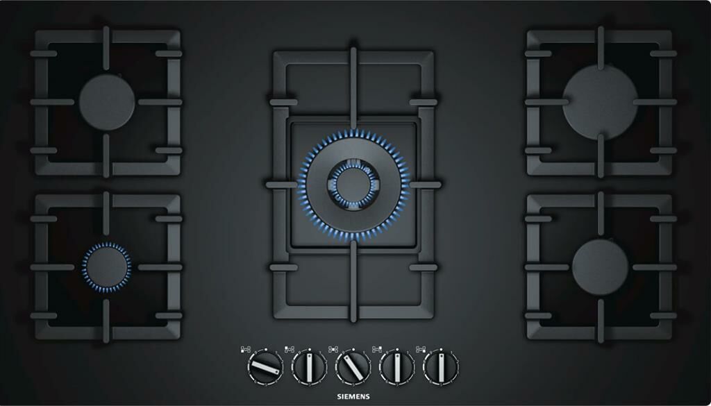 Siemens EP9A6QB90 iQ500 Sert Cam 90 Cm Siyah Ocak