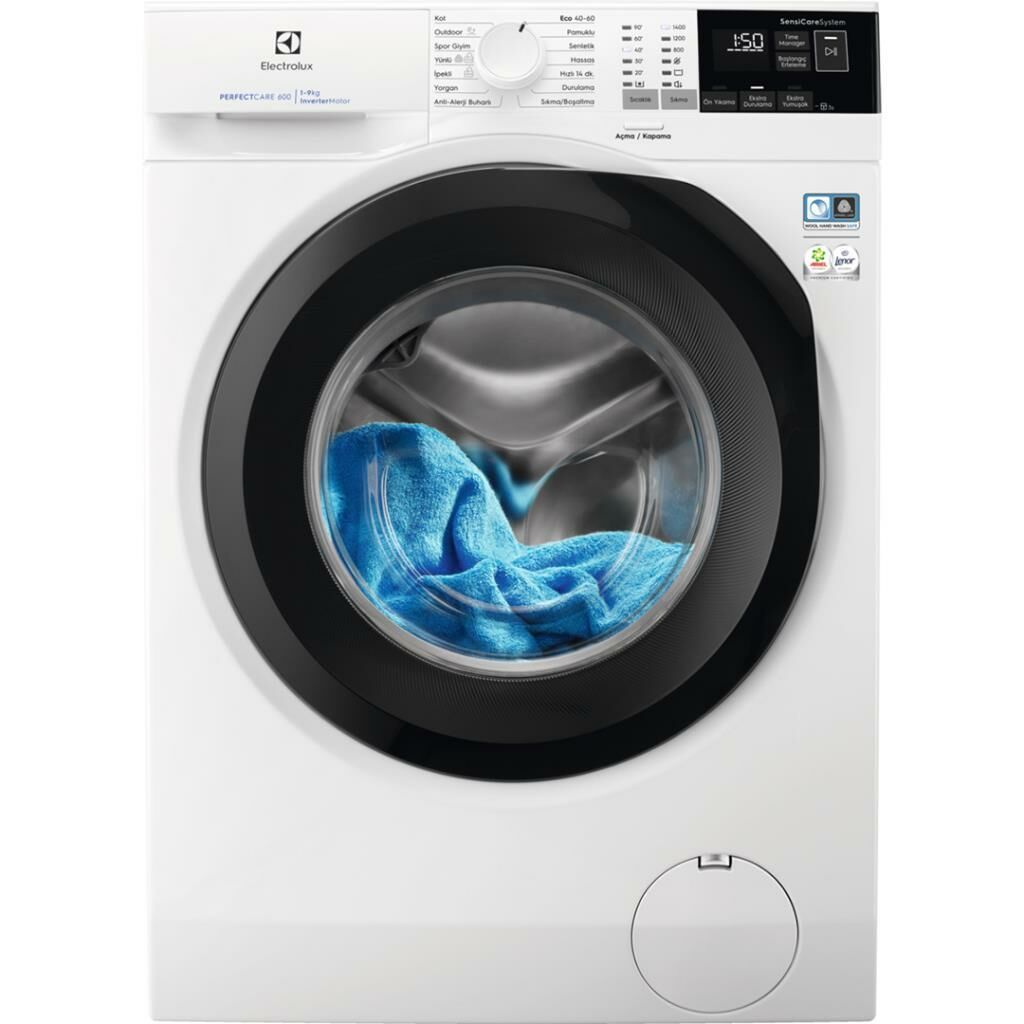 Electrolux EW6FN449BT Çamaşır Makinesi 9 Kg 1400 Devir