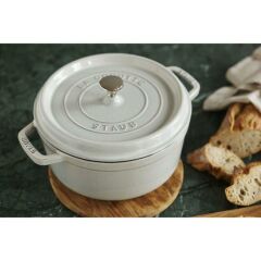 Staub 405014120 Döküm Tencere 24 cm Trüf Beyaz