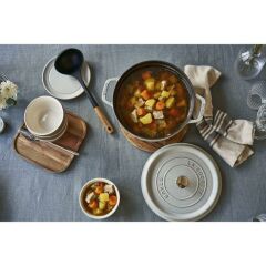 Staub 405014120 Döküm Tencere 24 cm Trüf Beyaz