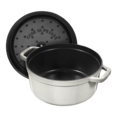 Staub 405014120 Döküm Tencere 24 cm Trüf Beyaz