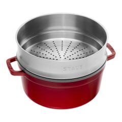 Staub 405106010 Döküm Tencere, Buhar Pişiricili, Kiraz, 26 cm
