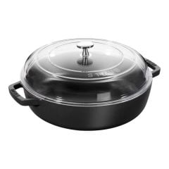 Staub 405010620 Döküm Tencere 26 cm Siyah Cam Kapa