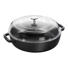 Staub 405010620 Döküm Tencere 26 cm Siyah Cam Kapa