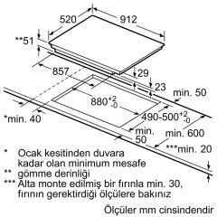 Siemens EX975KXX1E iQ700 Indüksiyon Cam Seramik 90 Cm Siyah Ocak