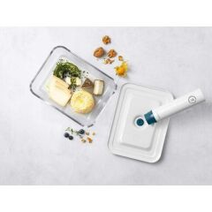 Zwilling 368013120 Fresh & Save Vakumlu Buzdolabı Saklama Kabı Cam Akdeniz Mavi