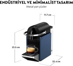 Nespresso D62 Pixie Kapsüllü Kahve Makinesi Mavi