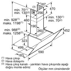 Siemens LC67KHM10 iQ300 Duvar Tipi Davlumbaz Paslanmaz Çelik  60 Cm