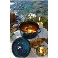 Staub 405011150 Döküm Tencere Akdeniz Mavisi 28 cm