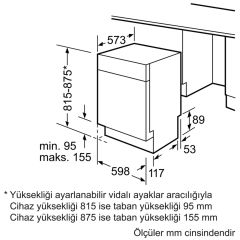 Siemens SN436S00IT iQ300 Tezgah Altı Ankastre Bulaşık Makineleri