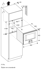 Gaggenau BM455110 400 Serisi Kombine Özellikli Mikrodalga Fırın 60x45 cm Sol Menteşe Çelik