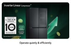 LG 877 Litre LG InstaView™ Gardrop Tipi Buzdolabı | Metalik Siyah | Şık ve Geniş İç Hacim