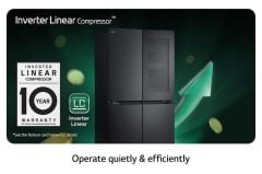 LG V31FFCHJ 877 Litre LG InstaView™ Gardrop Tipi Buzdolabı | Metalik Siyah | Şık ve Geniş İç Hacim