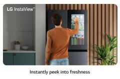 LG 877 Litre LG InstaView™ Gardrop Tipi Buzdolabı | Metalik Siyah | Şık ve Geniş İç Hacim