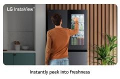 LG V31FFCHJ 877 Litre LG InstaView™ Gardrop Tipi Buzdolabı | Metalik Siyah | Şık ve Geniş İç Hacim
