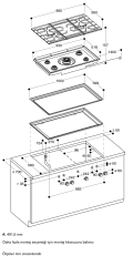 Gaggenau CG492111F 400 Serisi Gazlı Ocak 100 cm Likit Gaz 28-37 mbar