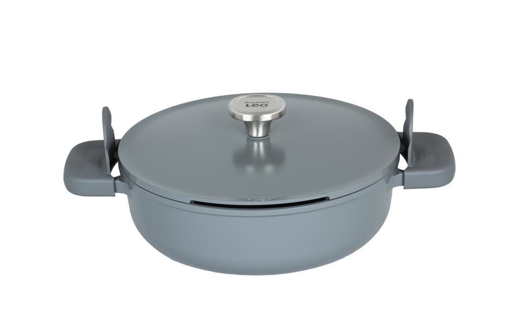 BergHOFF 8501446 Leo Phantom Kapaklı Yapışmaz Pilav Tenceresi Smoked Grey 28 Cm